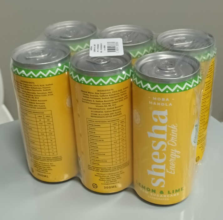 Shesha Energy Drink Lemon & Lime 300ml x 6