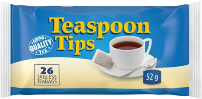 Teaspoon Tips Tagless Teabags 26S 52g