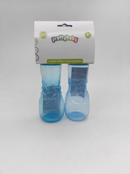 Pretty Baby Bottle Blue 3 Months 240ml 2 Pack