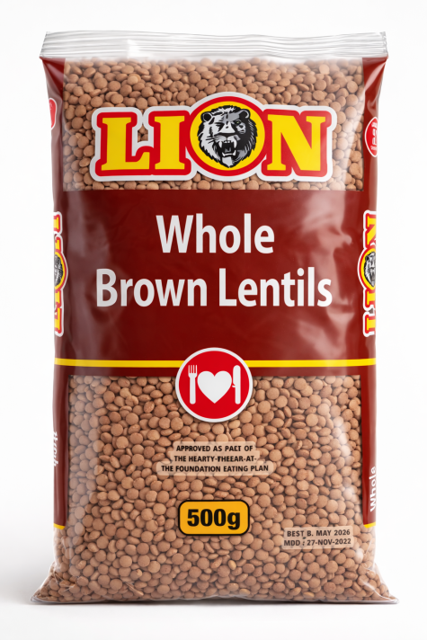 Lion Whole Brown Lentils 500g