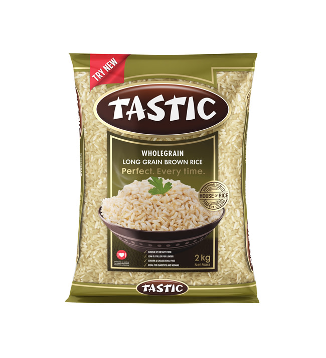 Tastic Long Grain Wholegrain Parboiled Brown Rice 2kg
