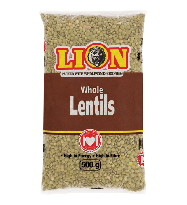 Lion Whole Brown Lentils 500g