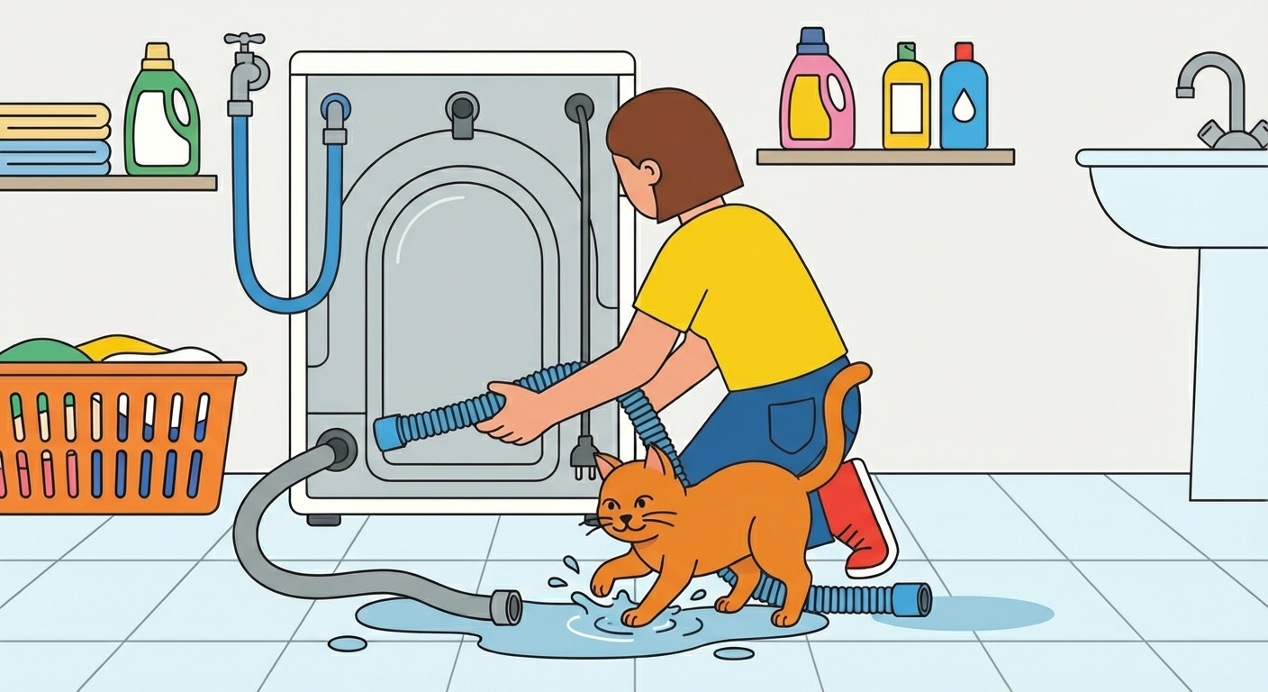 Changer le tuyau de vidange du lave-linge soi-même