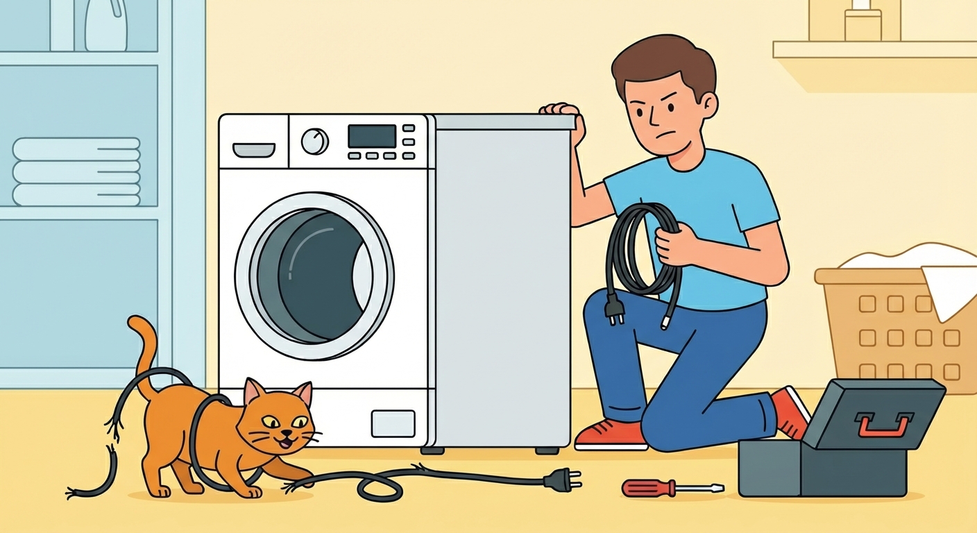 Votre lave-linge ne s’allume pas ? Réparez son câble d’alimentation