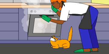 Pourquoi mon four fume et sent mauvais ?