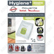 Boîte de 4 sacs d'hygiène + Silence Force pour aspirateur Rowenta