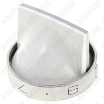 Bouton de plaque blanc/inox 12h