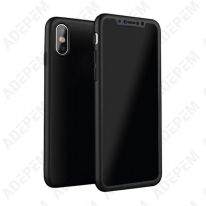 Coque 360° rubber iphone x noir