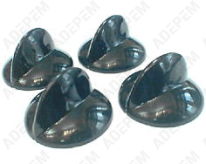 Boutons noir par 4