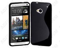 Housse silicone htc one noire