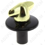 Pomo de gas negro y dorado, m00396224