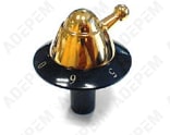 Pulsante nero e oro da 0 a 6 12h, 79X9755
