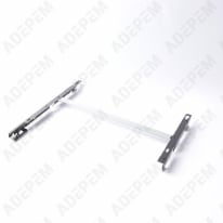 Staffa a parete 1250w h nero, 098739