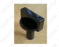 Pomo negro eje 12h=4cm