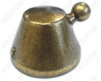 Botón de las 12 en oro rústico