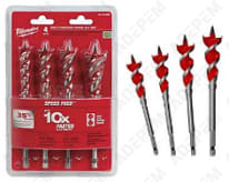 Juego de 4 taladros de avance rápido