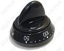 Pomo del termostato negro