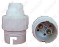 Presa B22 con baionetta in nylon