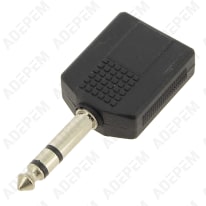 Adattatore jack 1 maschio / 2 femmine 6,35 image