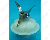 Coltello + alimentatore per ciotola del mixer