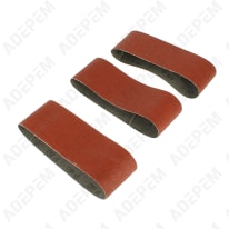 Bandas abrasivas 65x410 80 g por 3