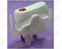 Interruptor blanco de 3 polos con LED rojo