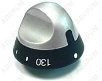 Pomo del termostato negro y gris