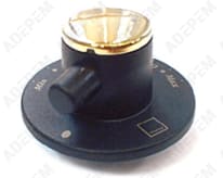 Manopola del forno nera e oro