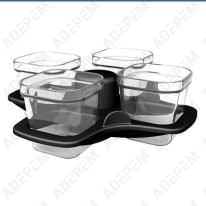 Macetas Activery (4) + soporte