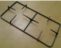 Parrilla de hierro fundido con 2 quemadores