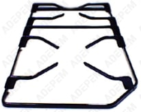 Parrilla de hierro fundido con 2 quemadores a la izquierda