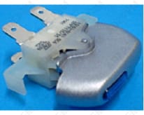 Interruptor gris de 3 polos con LED azul