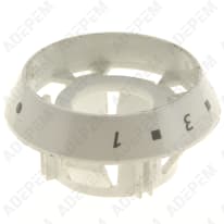 Bisel blanco del mando del termostato