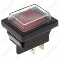 Interruptor protegido rojo de 4 polos