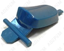 Botón de vapor azul