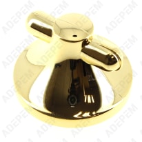 Botón retro dorado de las 12 en punto 76x1568