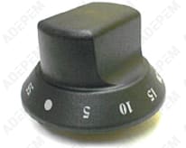 Botón negro del temporizador del horno