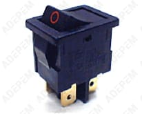 Interruptor negro de 4 polos