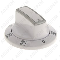 Botón horno blanco 12h