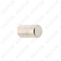 Bouton rond en métal nickel satiné 20117495