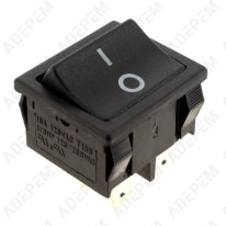 Interruptor negro de 4 polos