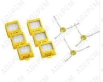 Juego de 6 filtros + juego de 3 cepillos laterales