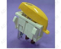 Interruptor amarillo de 4 polos con indicador luminoso