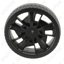 Roue De Tondeuse à Gazon 293 Mm - Compatible Husqvarna 5324035-09, 5324327-49 - Noir Et Jaune