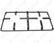 Parrilla de hierro fundido con 2 quemadores, derecha