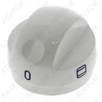 Mando selector de funciones del horno blanco