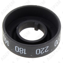 Cuello negro del mando del termostato