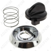 Pomo negro 3h gas + collar inox