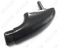 Tapa final, recta, negra 76X3648