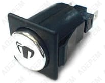 Interruptor cromado de 2 polos